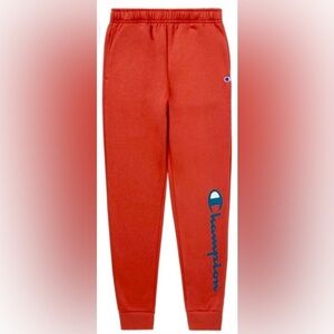 NEW - Champion Joggers, Cotton Jersey, Sweatpants for Boys, color: eclipse red